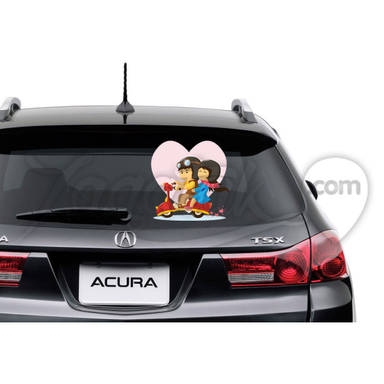 Lovely Couples Riding Vespa